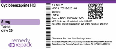 Cyclobenzaprine HCl 5mg 70518 3251 04